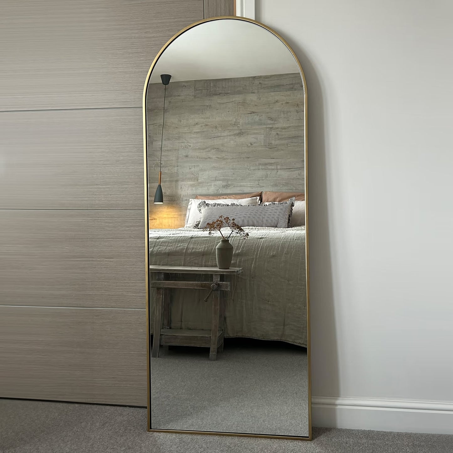 Moderner Pinterest-Spiegel mit Goldrahmen 160 cm x 60 cm – Sale