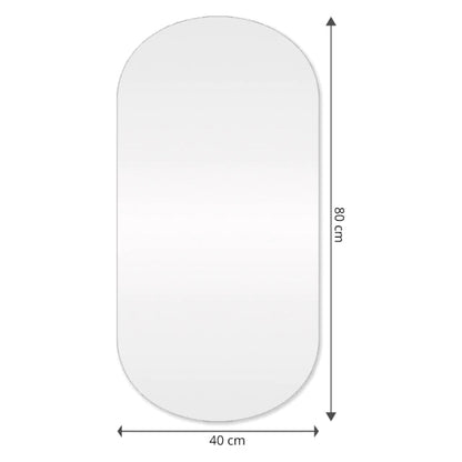 Sonderedition - Schlanker runder Spiegel mit LED 80x40cm